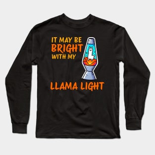 Funny Llama Lamp Lava Lamp Design Long Sleeve T-Shirt